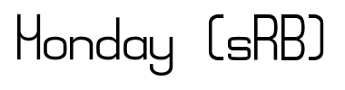 Schrift Monday (sRB)