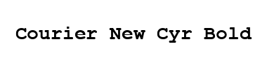 Schrift Courier New Cyr Bold