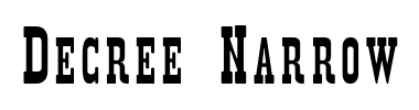 Schrift Decree Narrow