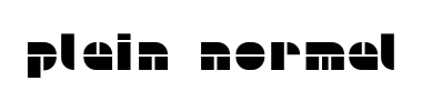 Schrift Plain Normal