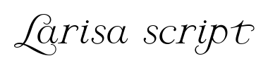 Schrift Larisa script