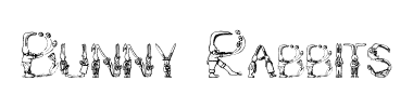 Schrift Bunny Rabbits